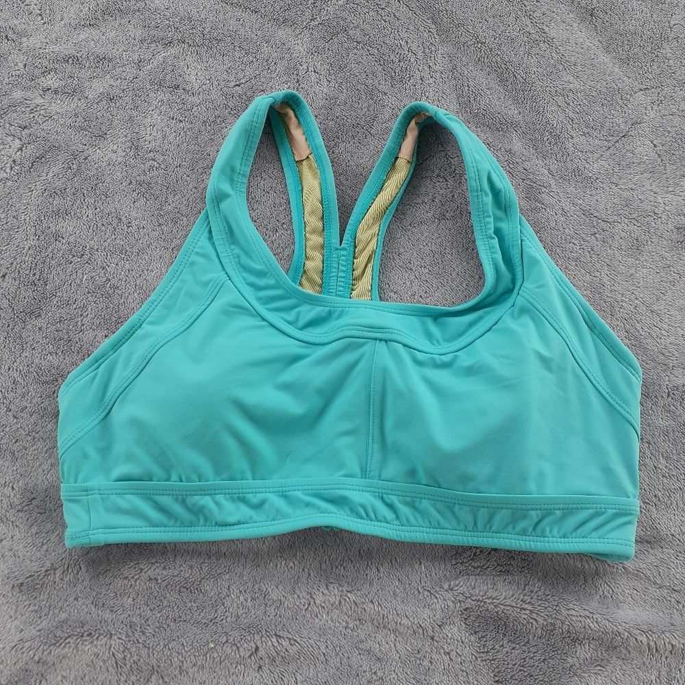 Athleta Racerback Swim Bra Bikini Top Aqua Medium - Picture 1 of 9
